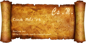 Csuk Márk névjegykártya