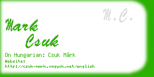 mark csuk business card